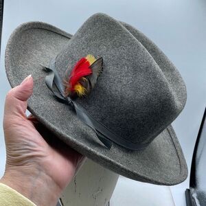Vintage Lancaster Fedora 100% wool hat 21” .
